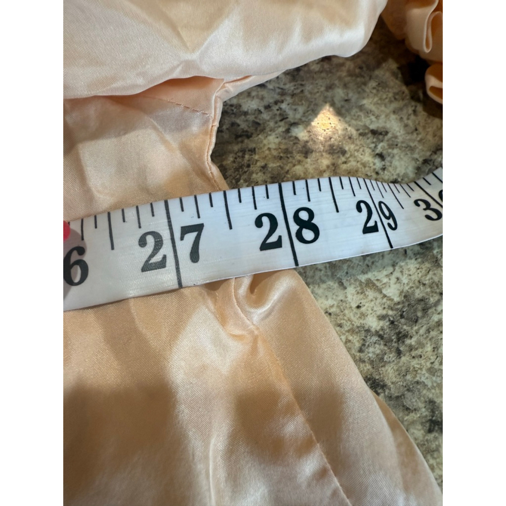 CW Electra Peach Ombre Silk Off Shoulder Blouse Medium - Picture 4 of 8